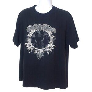 Gold & Silver Pawn Men T-Shirt XL Black VTg Graphic Down TV Show World Famous